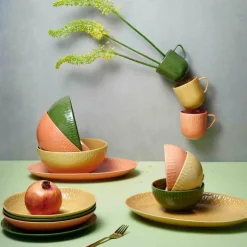 Confetti salatskål 23 cm apricot
