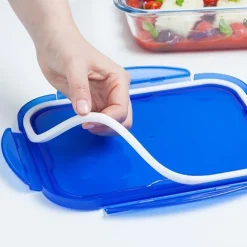 Cook & Go matboks 20x15 cm 0,8L klar/blå