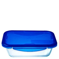 Cook & Go matboks 20x15 cm 0,8L klar/blå