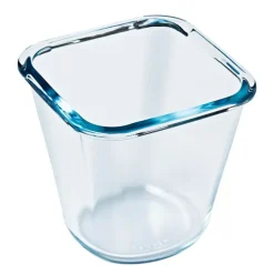 Cook & Go matboks 12x12 cm 0,8L klar/blå
