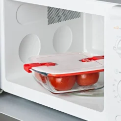 Cook & Heat oppbevaringsboks 2,2L rød/klar