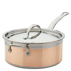 Copperbond kasserolle med lokk 3,8L kobber