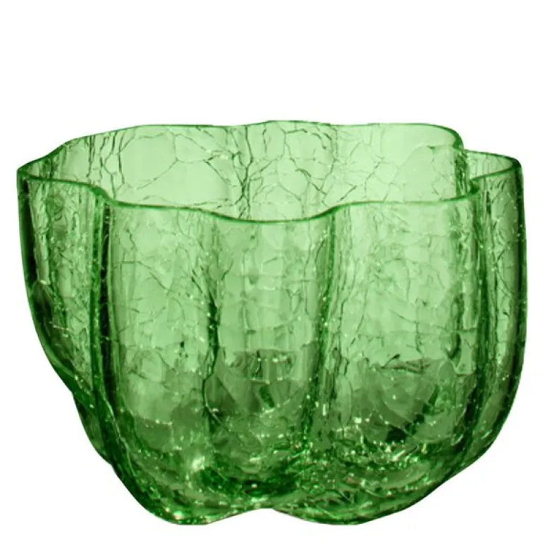 Crackle lyslykt 5,8 cm mørk grønn
