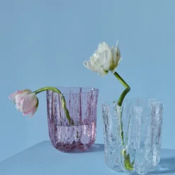 Crackle vase 12 cm klar
