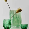 Crackle vase 12 cm mørk grønn