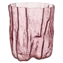 Crackle vase 27 cm rosa
