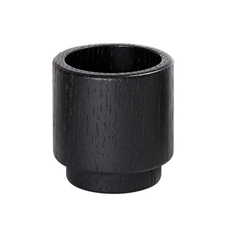 Create Me telysholder H5 cm svart eik