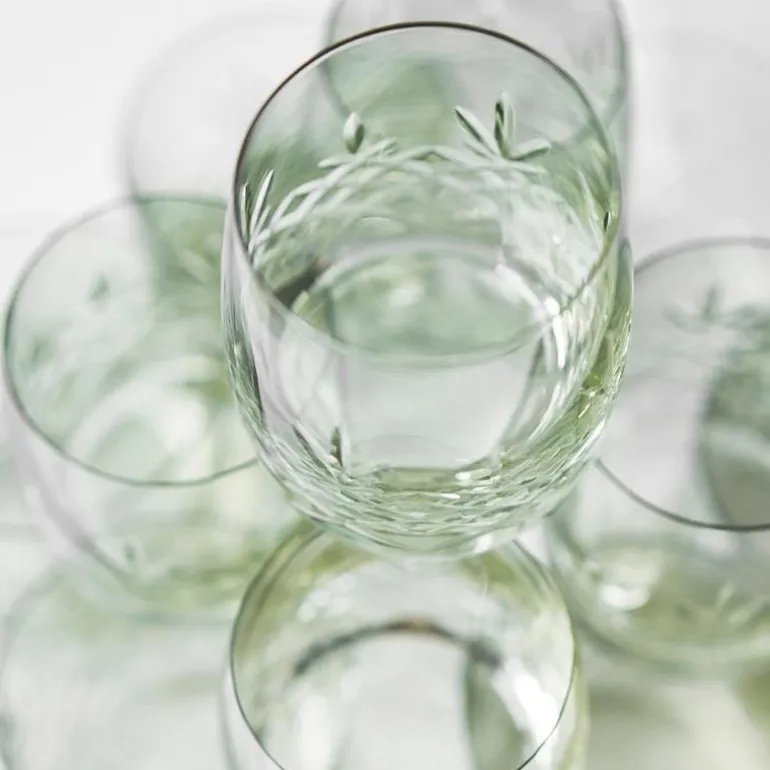 Crispy Aqua vannglass 23 cl 2 stk emerald