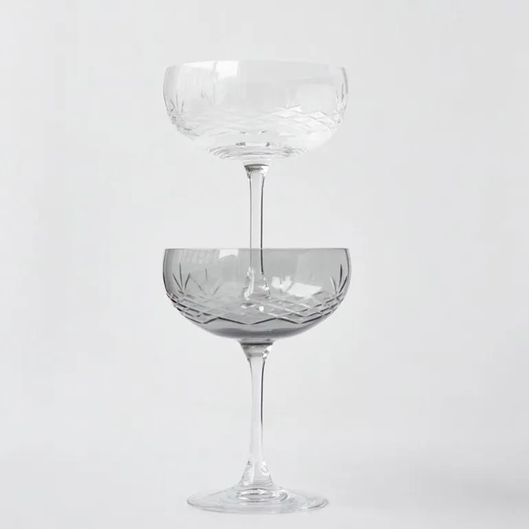Crispy Gatsby champagneskål 30 cl 2 stk dark