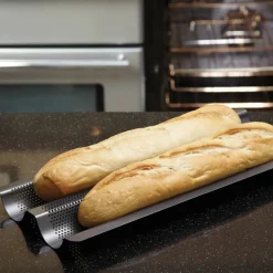 Crusty Bake baguetteform 39x16 cm carbon grå