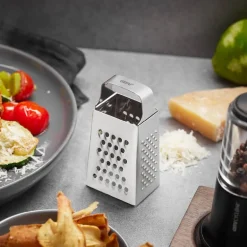 Cubi mini rivjern 4 cm børstet stål