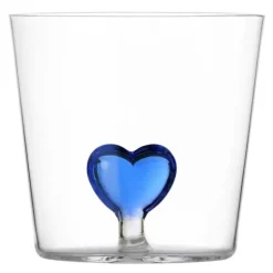 Cuore vannglass 35 cl hjerte blå