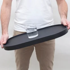 CurveLine serveringsbrett anti-slip 47x34 cm svart