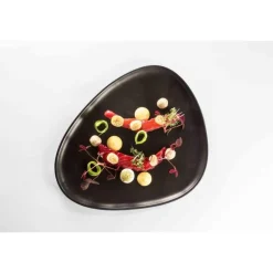 Curve Stoneware middagstallerken 30x26 cm svart