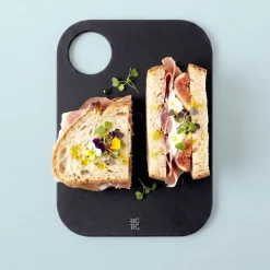 CUT-IT brød- og smørbrett 18,5 cm cellulose svart