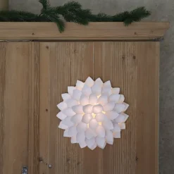 Dahlia Vegg-/borddekorasjon 35 cm hvit
