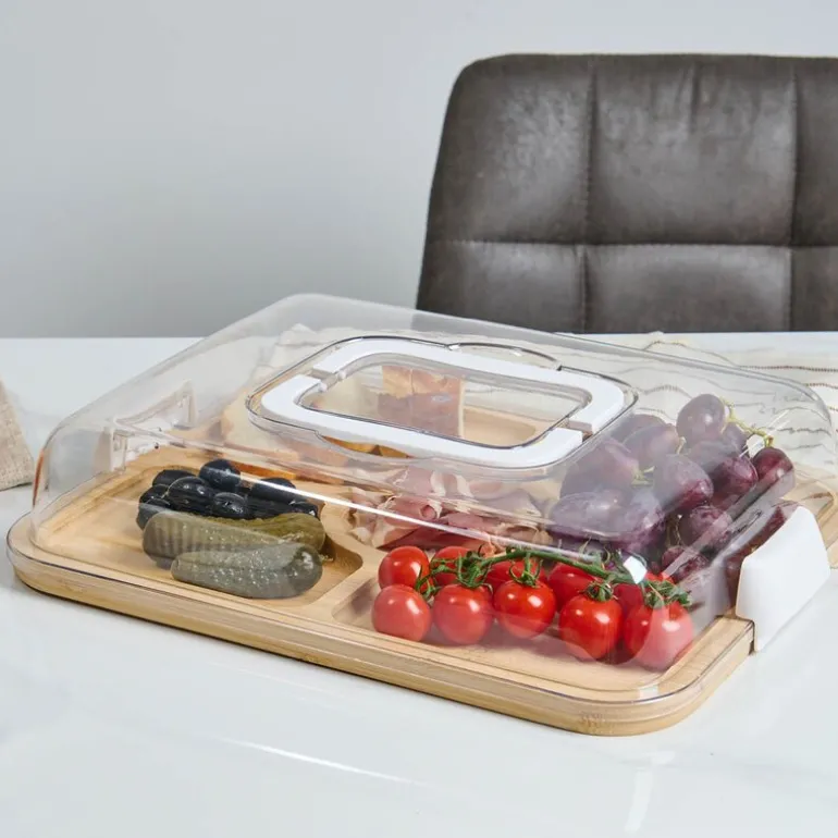 Daily Use serveringsfat med lokk 39x29 cm bambus