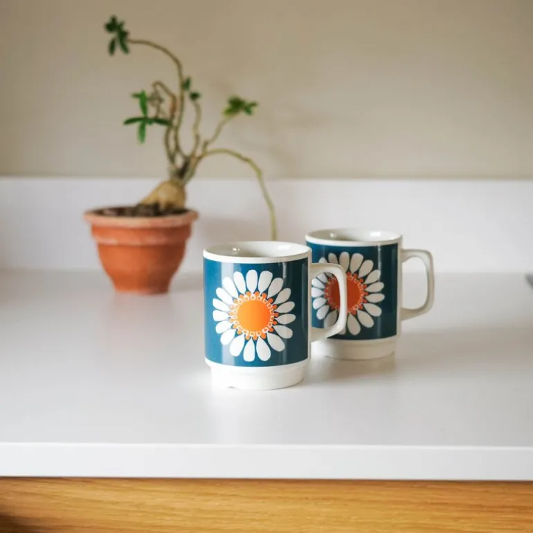 Daisy krus 30 cl hvit/blå/oransje