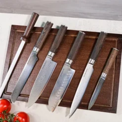 Damascus trancheringskniv 30 cm
