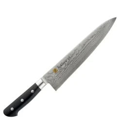 Damask kokkekniv 21 cm svart