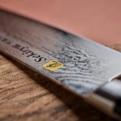 Damask santokukniv 18 cm svart