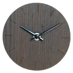 Dark Oak klokke 12 cm mørk eik m/svart viser