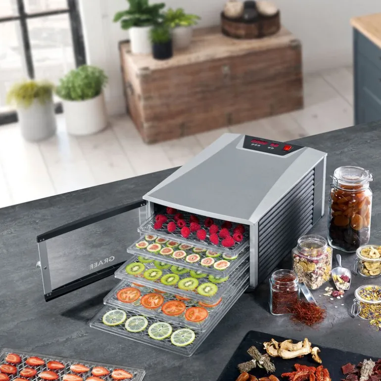 Dehydrator DA506 6 plater stål/svart