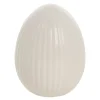 Delinne dekorasjon egg 7,7 cm offwhite