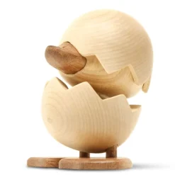 Den stygge andungen trefigur 8 cm gummitre/sapele