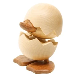Den stygge andungen trefigur 8 cm gummitre/sapele
