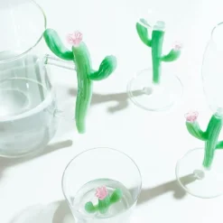 Desert Plants vannglass 30 cl kaktus matt grønn
