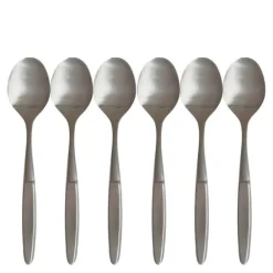 Dessertskje 17 cm 6 stk børstet stål