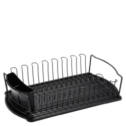 Disa oppvaskstativ med bestikkholder 48x28 cm svart