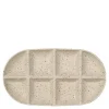 Ditte serveringsfat 36x20x3,5 cm beige/burgunder