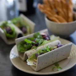 Ditte taco-stativ 2 stk beige/burgunder
