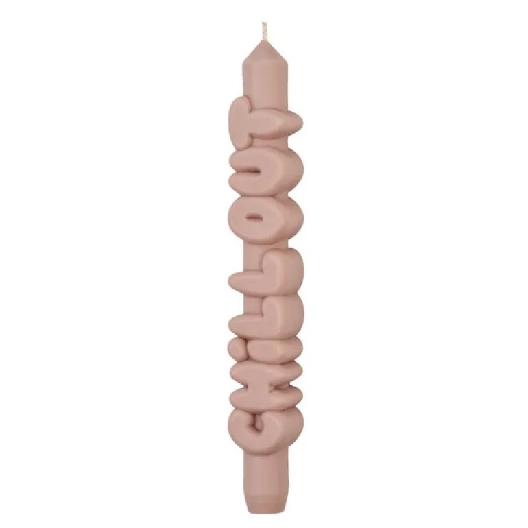 3D kronelys 23 cm CHILL OUT krem