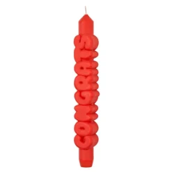 3D kronelys 23 cm CONGRATS oransje