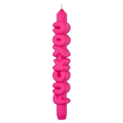 3D kronelys 23 cm F*CK YOU rosa