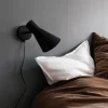DL12 vegglampe 20 cm svart