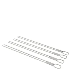 Doble grillspyd 30 cm 4 stk rustfritt stål