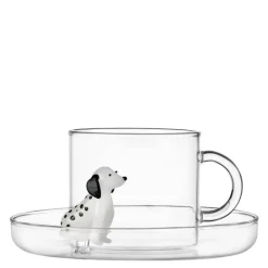 Dogs tekopp med skål 30 cl dalmatiner