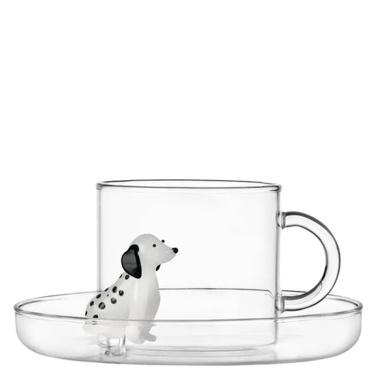 Dogs tekopp med skål 30 cl dalmatiner