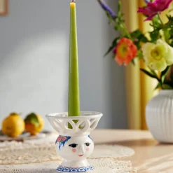 Dora lysestake 9,5 cm blå