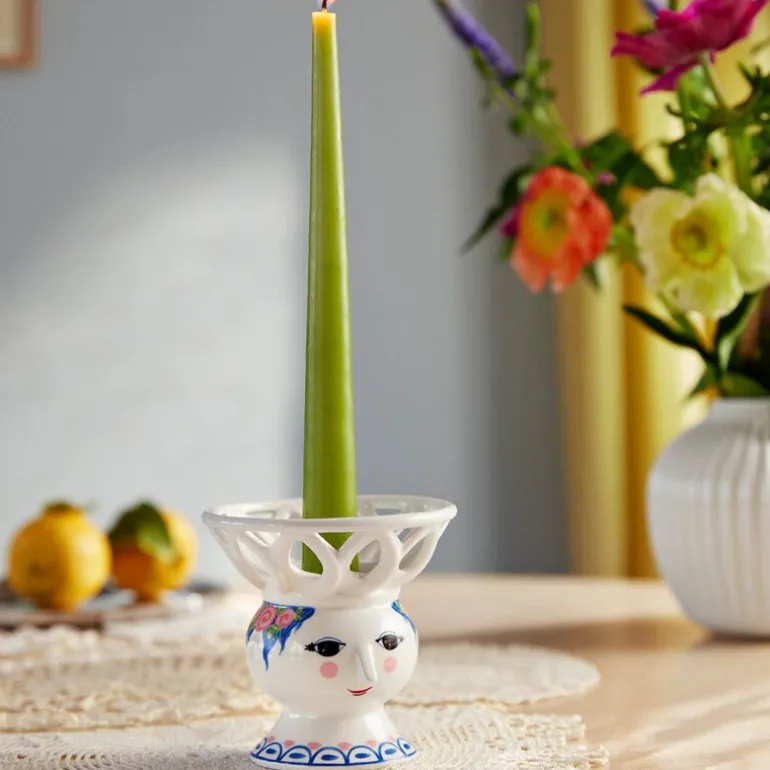 Dora lysestake 9,5 cm blå