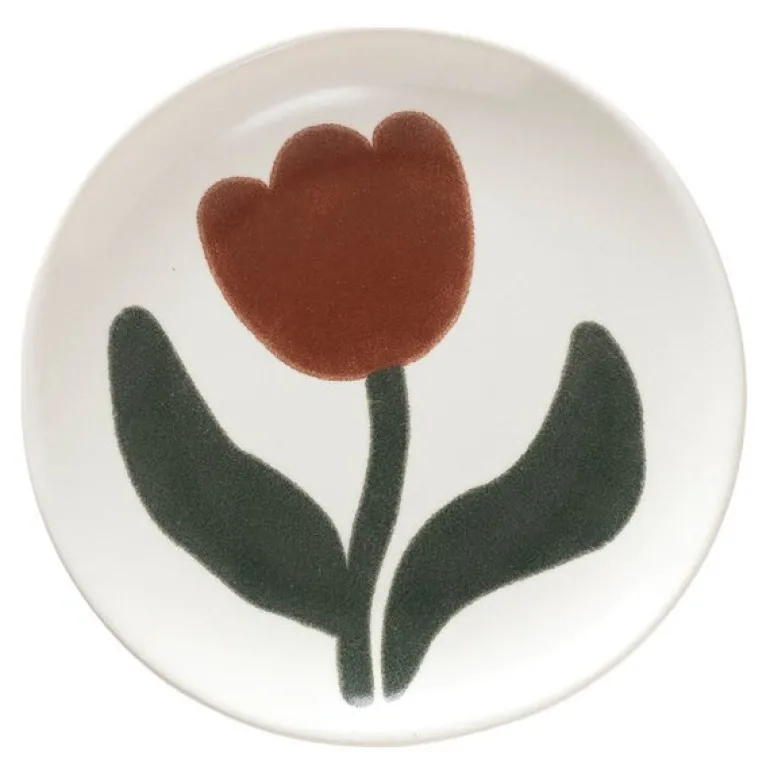 Dora tallerken 15 cm Mocha Bisque/Agave Green
