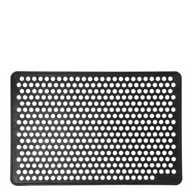 Dot dørmatte gummi 90x60 cm svart