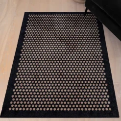 Dot gulvmatte 130x90 cm svart/sand