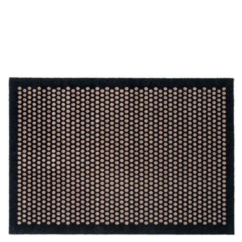 Dot gulvmatte 130x90 cm svart/sand