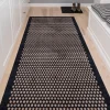 Dot gulvmatte 200x90 cm svart/sand