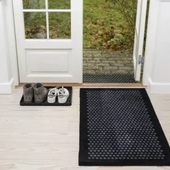 Dot sko- og støvelbrett 48x38x3 cm svart